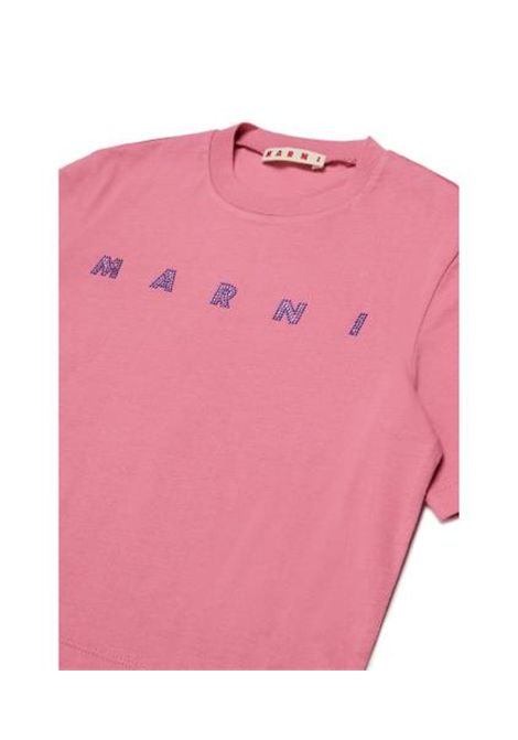 T-shirt con logo MARNI KIDS | M01968 M00SG0M352